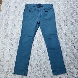 U.s. Polo Assn Pants Chino Khakis Mens 33x32 Green Activate Stretch Dark Wash